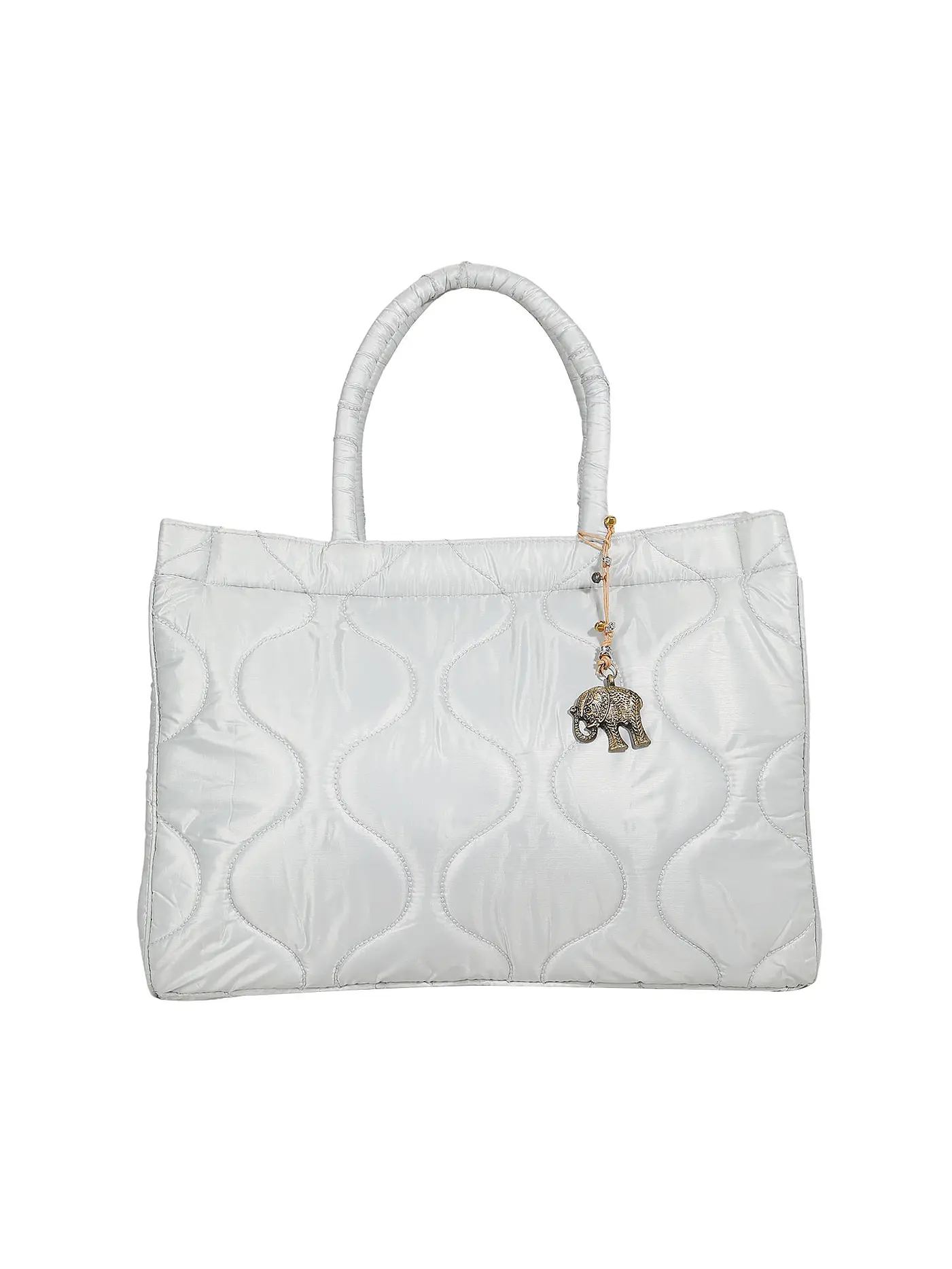 ANOKHI | Tasche - Tote Bag TOTE BOOK Large | silber